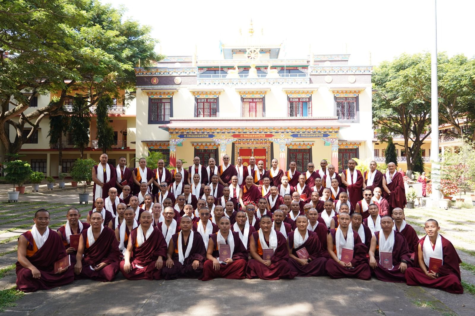 A memorable moment of the 2025 9th-grade graduates pursuing a Master Degree in Buddhist Philosophy.